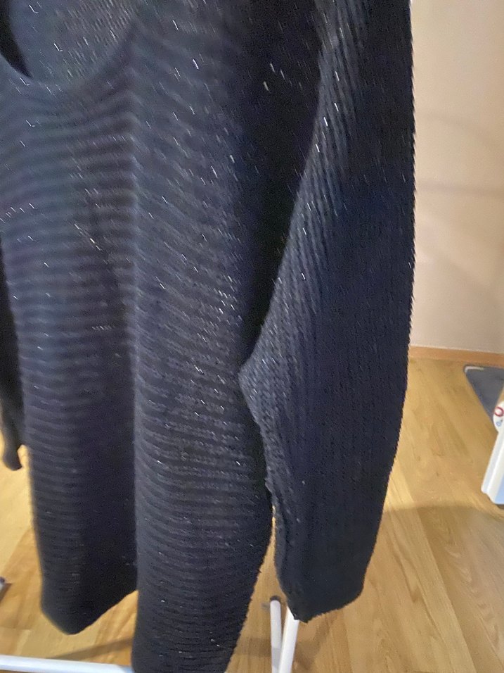 Siyah Örgü Kadın Kazak - Görsel 2