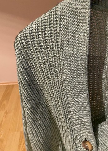 Yeşil Örgü Kadın Hırka Midi Boy - Görsel 2