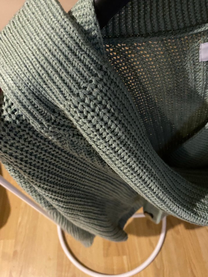 Yeşil Örgü Kadın Hırka Midi Boy - Görsel 3