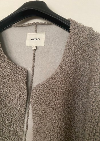 Gri Midi Boy Kadın Yün Kaban - Görsel 3