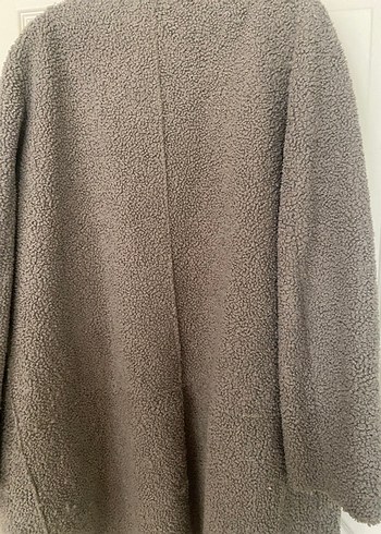Gri Midi Boy Kadın Yün Kaban - Görsel 5