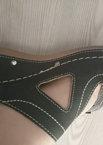 40 Beden gri Renk Gri Kadın Dolgu Topuklu sandalet
