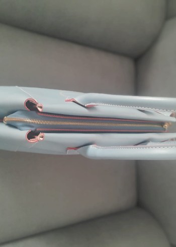 Beden Pastel Mavi Deri Kadın Çanta