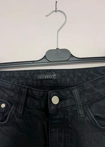 36 Beden siyah Renk Mavi Siyah Regular Fit Midi Denim Kadın Jean