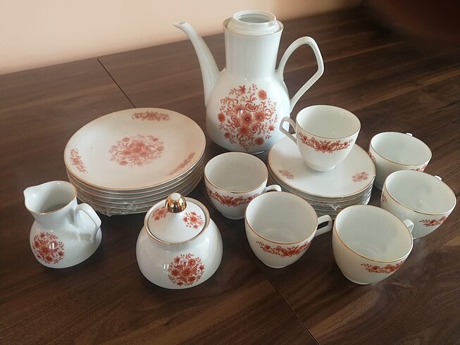 Alman Bavyera 6 kişilik komple çay kahve takımı