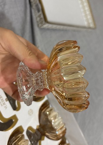 Zara Home Altın renkli cam sunumluk seti