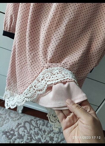 xl Beden Dantel detaylı şık tunik