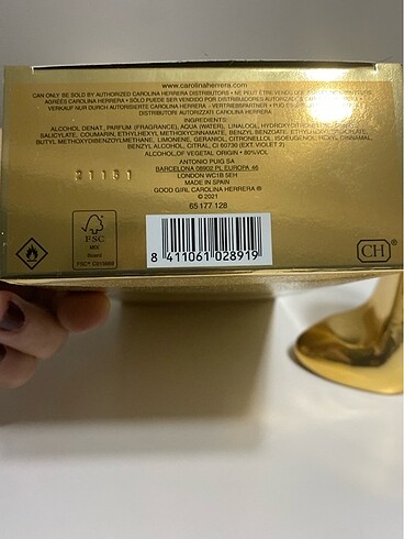 Beden Carolina Herrera Good Girl Gold Fantasy 80 ml edp