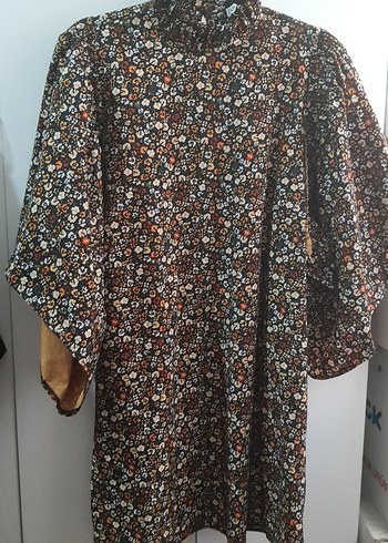 Bohem Midi Uzun Kollu Desenli Kadın Kimono