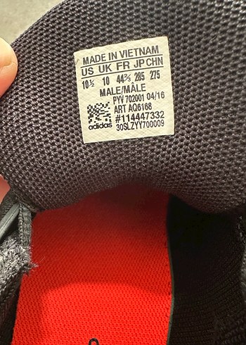 44 Beden Adidas Erkek Siyah Bağcıklı Sneaker