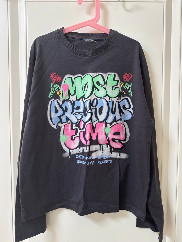 ZARA Renkli Baskılı Kız Çocuk Uzun Kollu Tişört - Görsel 2