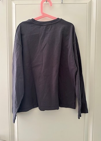 ZARA Kız Çocuk Gri Uzun Kollu Payetli Tişört - Görsel 3