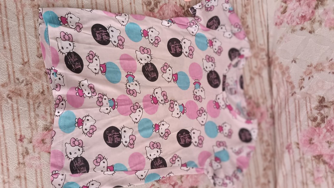 Hello Kitty Desenli Pembe Çocuk tişört - Görsel 2