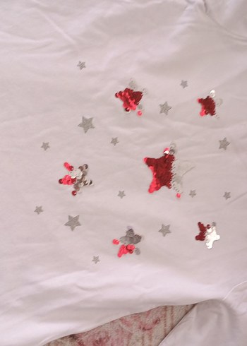 Kız Çocuk Nakışlı Beyaz Uzun Kollu Tişört - Görsel 3