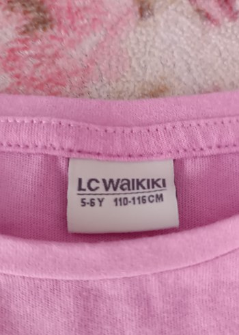 Kız Çocuk Pembe Baskılı Kısa Kollu Tişört - Görsel 3