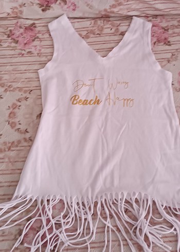 Beyaz Püsküllü Bohem Kız tişört - Görsel 6