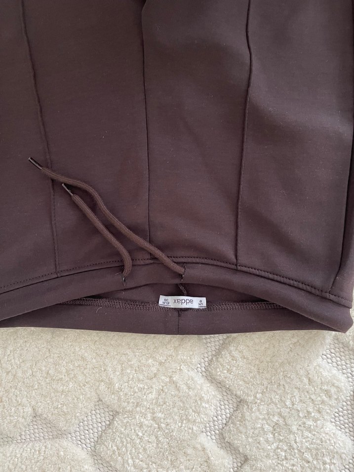 Kahverengi Kadın Midi Kumaş Pantolon - Görsel 3