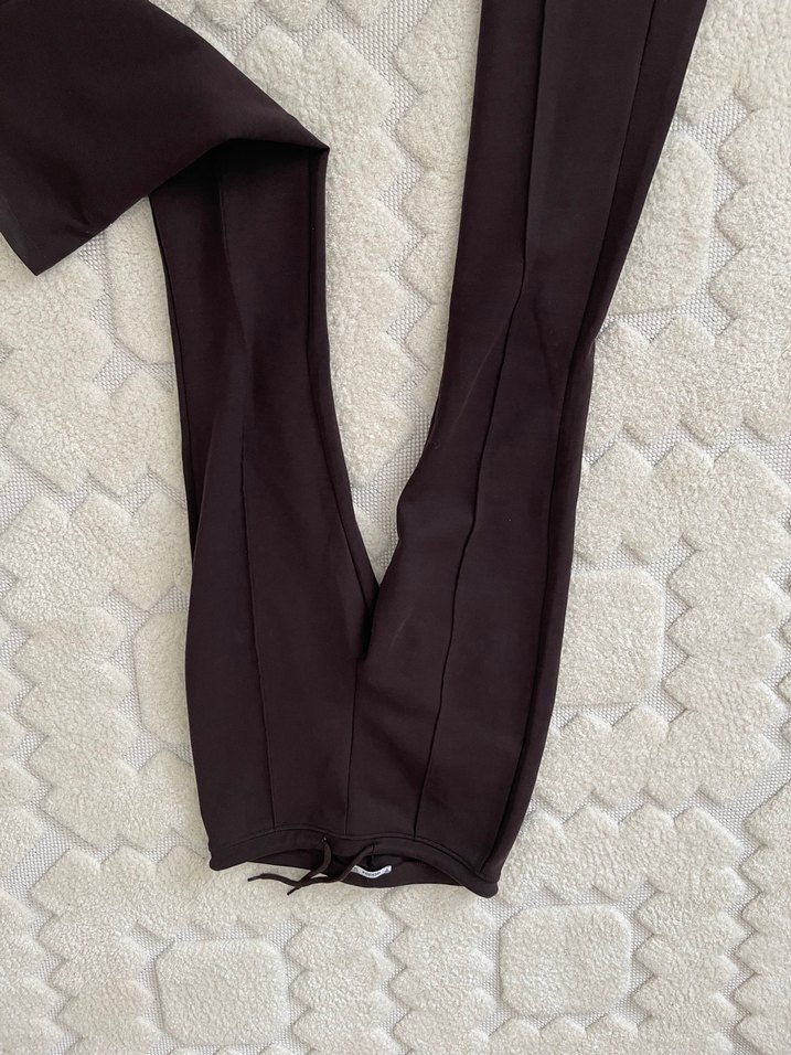 Kahverengi Kadın Midi Kumaş Pantolon - Görsel 2