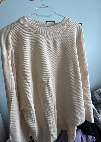 universal Beden Beyaz triko Kadın Triko Sweatshirt