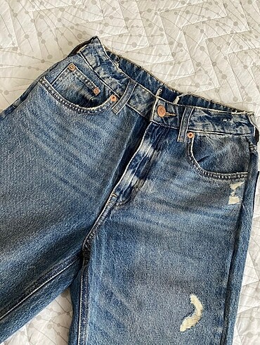 River Island Yırtık Detay Straight Jean