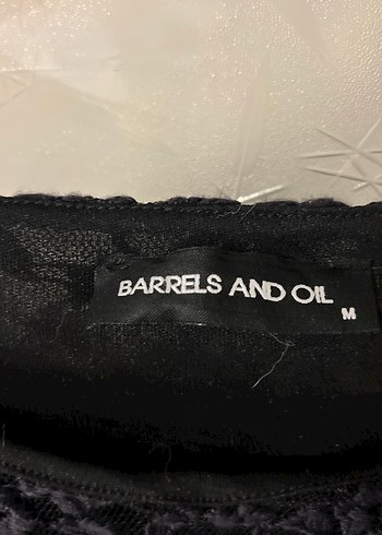m Beden Dantel Detaylı Siyah Uzun Kollu Kadın Bluz
