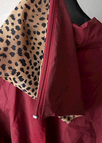 Bordo Kadın yağmurluk - Görsel 7