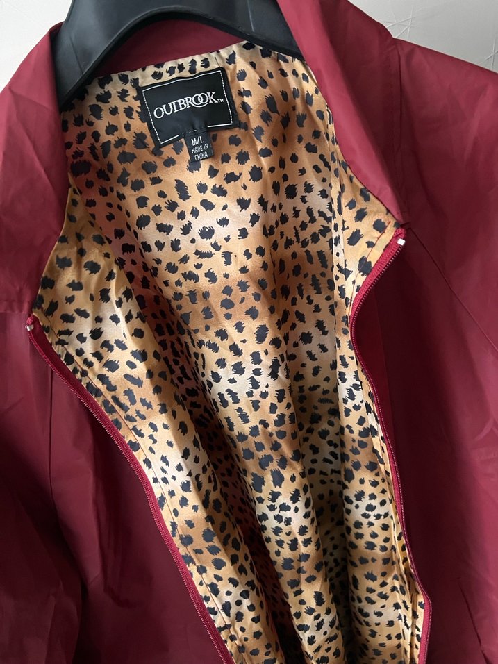 Bordo Kadın  yağmurluk - Görsel 3