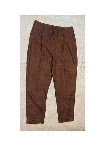 42 Beden kahverengi Renk Kumaş pantolon