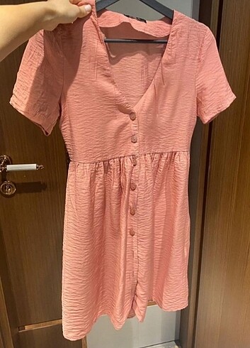 Pembe Kısa Elbise 