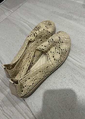 Krem Dantel Örgü Kadın Babet - Görsel 7