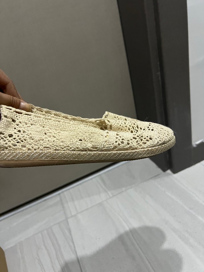 Krem Dantel Örgü Kadın Babet - Görsel 3