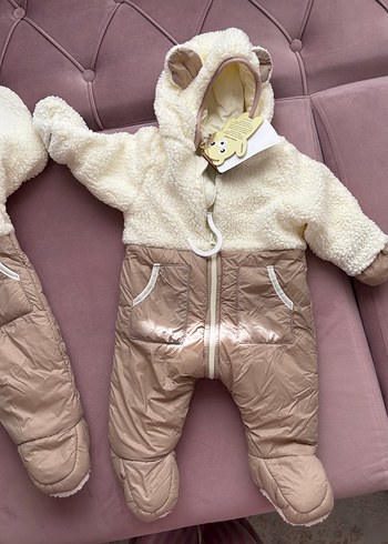 Kapüşonlu Kürklü Bebek Tulum - Görsel 8