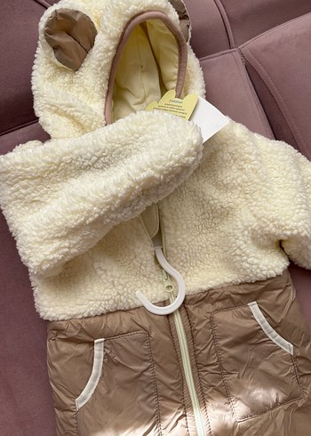 Kapüşonlu Kürklü Bebek Tulum - Görsel 6