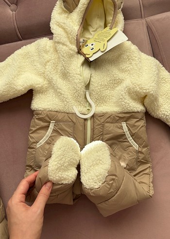 Kapüşonlu Kürklü Bebek Tulum - Görsel 7