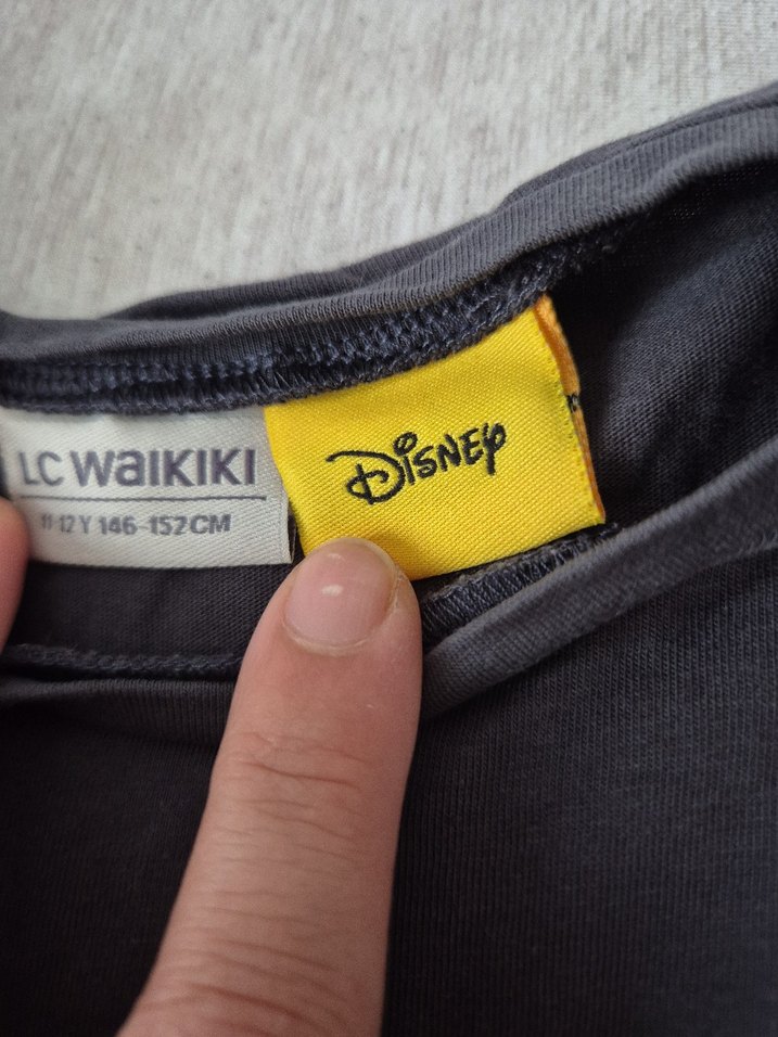 Gri Baskılı Uzun kız çocuk Tişörtü - Görsel 2