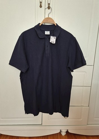 Erkek Lacivert Denim Polo Tişört - Görsel 2