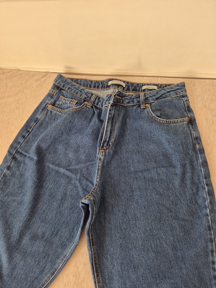 Gri Mavimsi Rahat Kesim Midi Jean - Görsel 2