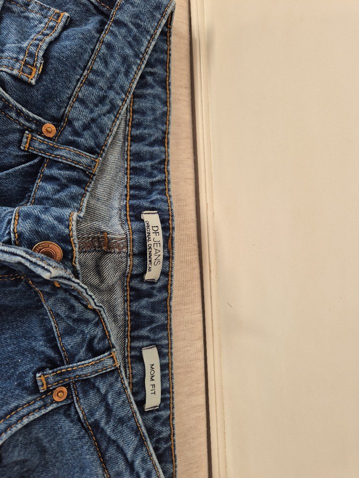 Gri Mavimsi Rahat Kesim Midi Jean - Görsel 3