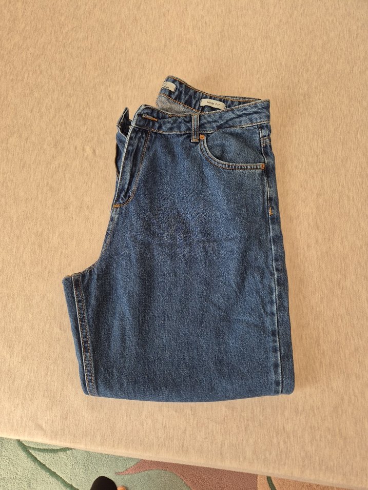 Gri Mavimsi Rahat Kesim Midi Jean - Görsel 4