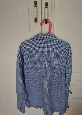 Pembe Uzun Kollu Pamuklu Gömlek - Görsel 3