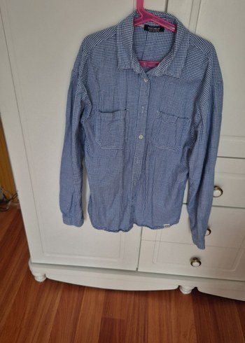 Pembe Uzun Kollu Pamuklu Gömlek - Görsel 2