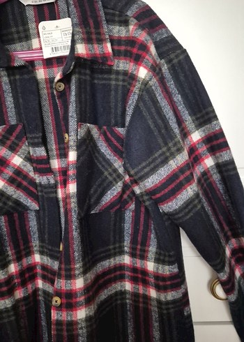 Düğmeli kız çocuk Yün Gömlek - Görsel 4