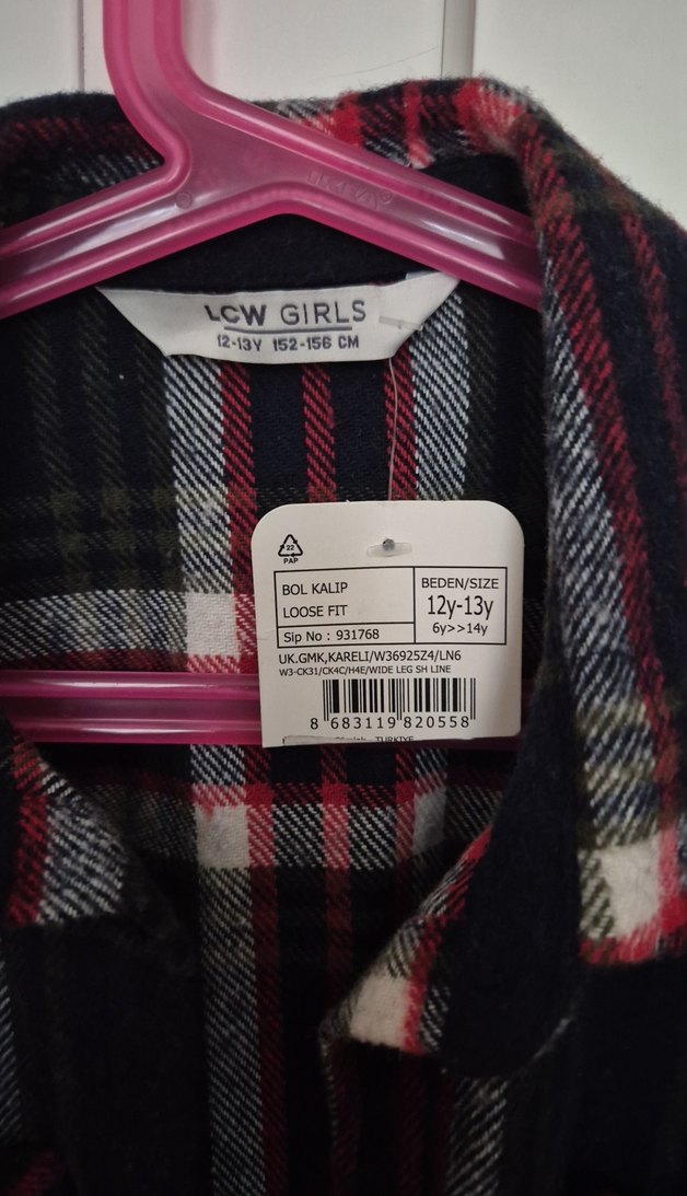 Düğmeli kız çocuk Yün Gömlek - Görsel 3