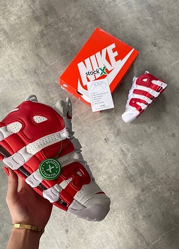 Nike air more uptempo white red 