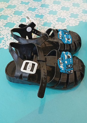 Mavi Baskılı Tokalı Erkek Çocuk Terlik - Görsel 3