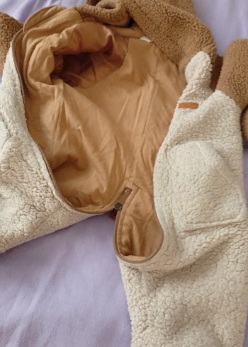 Kahverengi Kürklü Bebek Tulumu - Görsel 4