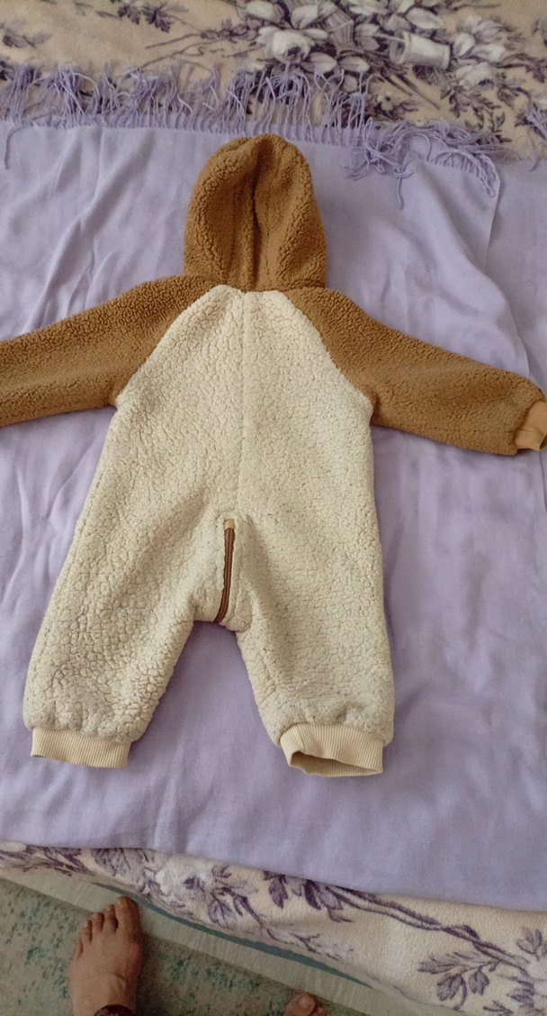 Kahverengi Kürklü Bebek Tulumu - Görsel 5