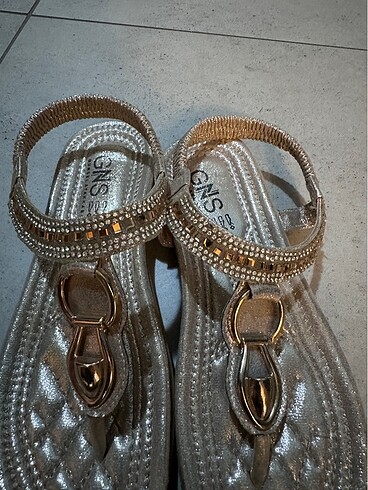 36 Beden camel Renk Gold rengi sandalet