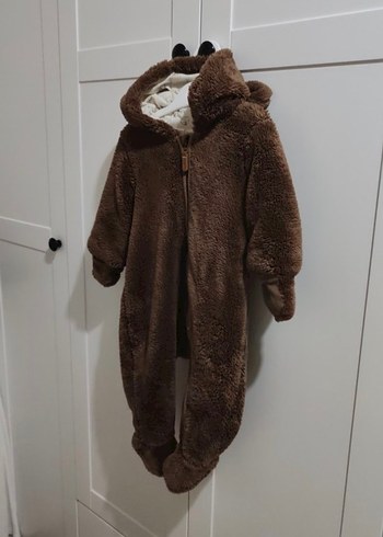 Kahverengi Peluş Bebek Tulumu - Görsel 3