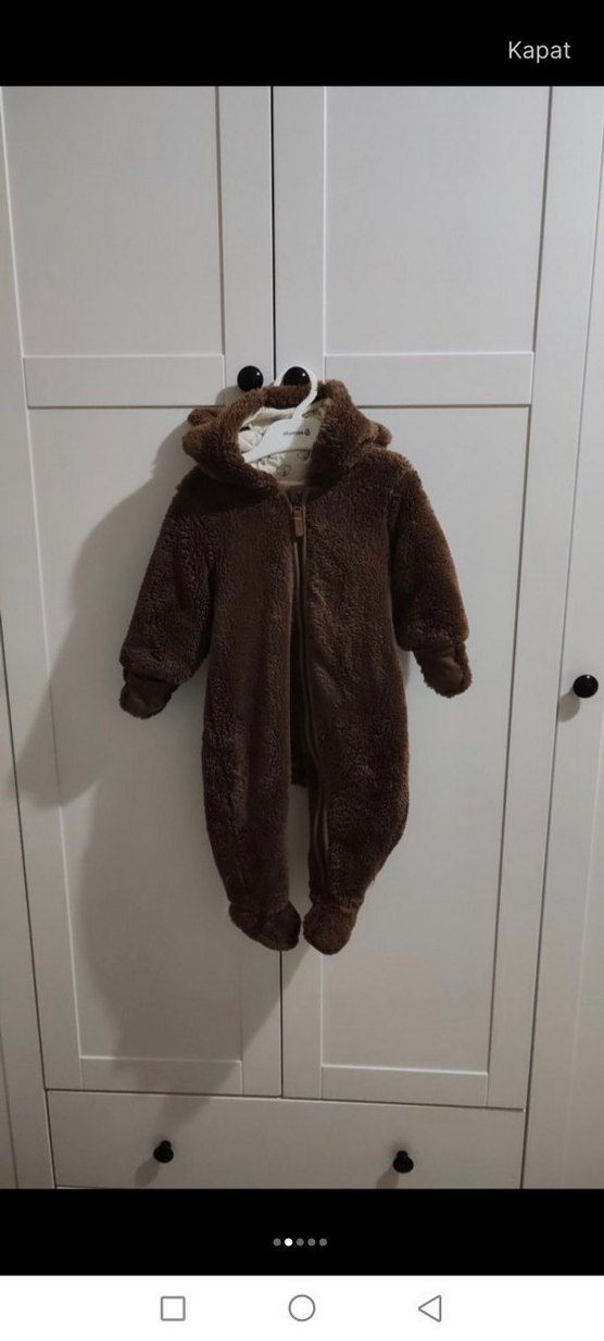 Kahverengi Peluş Bebek Tulumu - Görsel 2